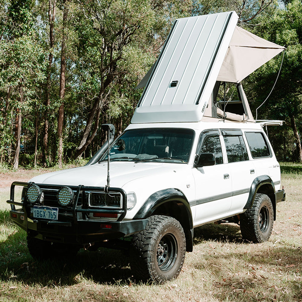 toyota land cruiser with roof tent TOYOTA LANDCRUISER 80 WAGON – Headspace Campers
