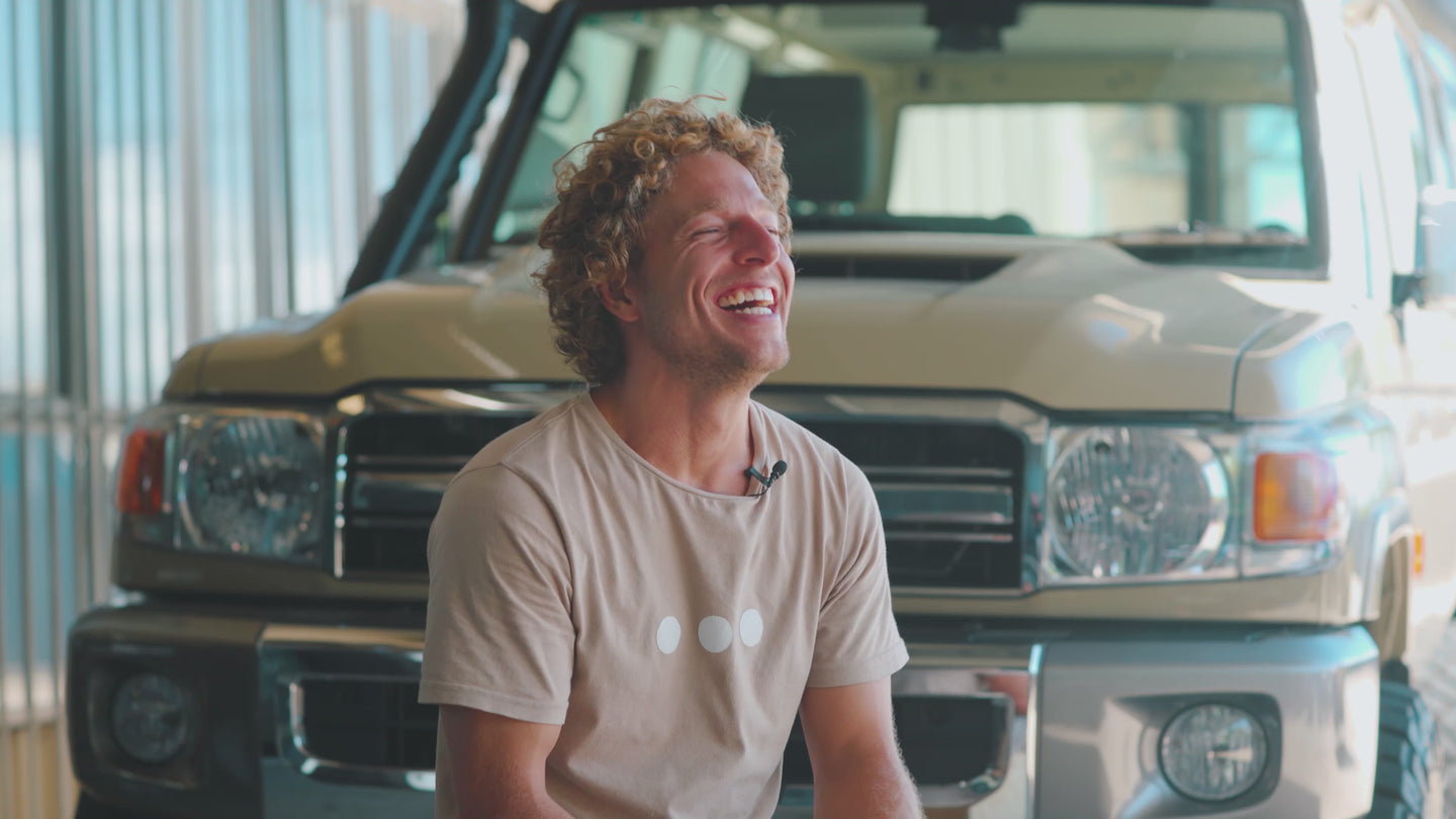 Man - founder talking about the business of headspace campers.